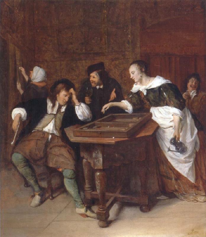 Jan Steen The Tric-trac players Sweden oil painting art